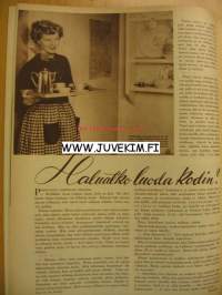 Kotiliesi 1955 nr 2 , tammikuu . Aiheita  kiiltävät kihlat, Saivo koko sivun värimainos. Takakannessa UPO pulsaattoripesukone -mainos,