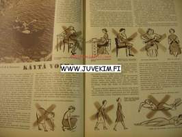 Kotiliesi 1955 nr 11 kesäkuu ajankuvaa, kesämökin pieni puutarha, kamarit kuntoon, rakkain ruukkukasvini voittajat kertovat kukistaan