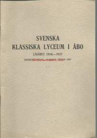 Svenska Klassiska Lyceum i Åbo, läseåret 1936-1937