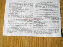 Radiolupa  joulukuu 31  1940  . Posti- ja Lennätinhallitus