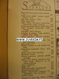 Kotiliesi 1950 nr 20 -mm. Vilho Elovaaran perhe, Sylvi Visapää, Takakannessa piirretty Silo-mainos. 1950-luvun valaisimia, Huonekaluja, sisustuksia ym tässä