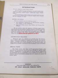 Perkins Diesel Engines Parts book to 4.270 agricultural engine -dieselmoottoreiden varaosat
