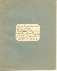 Turun Suomalaiselle Yliopistolle,  käsinkirjoitettu puhe- T.Puttila, pidetty yliopistoseuran juhlassa Raumalla 5.2.1921