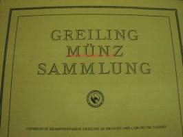 Greiling Münz Sammlung -saksalainen tupakkatehtaan keräilyrahojen kansio