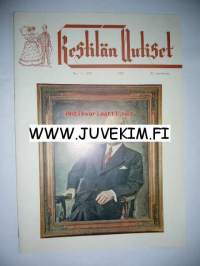 Kestilän Uutiset nr 1959 nr 1, kauppaneuvos 80 vuotta, uusi edustaja John Leivo, uusi työntutkija Jorma Valtonen