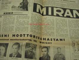 Koneviesti 1958 nr 9, 7.5.1958 sis. mm. seur. artikkelit / kuvat; Perämoottorivenettä rakentamaan, Thermaenius ST 256, DT-1§4, karhekokoooja, Olkipoika, Wright,