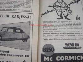Koneviesti 1958 nr 9, 7.5.1958 sis. mm. seur. artikkelit / kuvat; Perämoottorivenettä rakentamaan, Thermaenius ST 256, DT-1§4, karhekokoooja, Olkipoika, Wright,