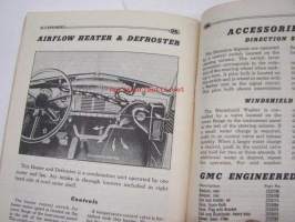 GMC Truck Models 100-350 Owner´s and Driver´s manual -käyttöohjekirja englanniksi