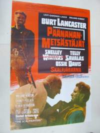 Päänahanmetsästäjät - Skalpjägarna -elokuvajuliste, Burt Lancaster, Shelley Winters, Sydney Pollack