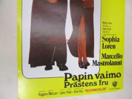 Papin vaimo - Prästens fru -elokuvajuliste, Sophia Loren, Marcello Mastroianni, Dino Risi