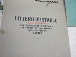Meno- ja tuloarvio Lappeenrannan kaupunki, erilliset painokset vuuosille 1902, 1904, 1908, 1928 ym. asiakirjoja budjetoinnista