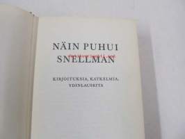 Näin puhui Snellman - kirjoituksia, katkelmia, ydinlauseita