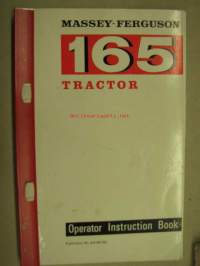 Massey Ferguson 165 tractor operator instruction book -käyttöohjekirja englanniksi