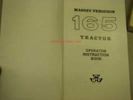 Massey Ferguson 165 tractor operator instruction book -käyttöohjekirja englanniksi