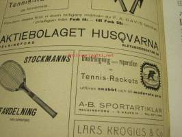 Lawn Tennis 1917 nr 3-4 -Suomen Tennisliiton lehti
