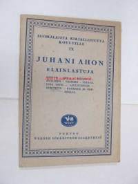 Eläinlastuja (Ilkityö, Hula...) Suomalaista kirjallisuutta kouluille IX