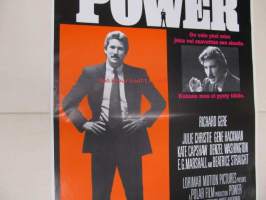 Power -elokuvajuliste, Richard Gere, Julie Christie, Sidney Lumet