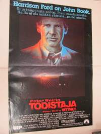 Todistaja - Vittnet -elokuvajuliste, Harrison Ford, Peter Weir