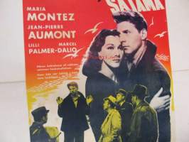 Viettelysten satama - Frestelsernas hamn -elokuvajuliste, Maria Montez, Jean-Pierre Aumont
