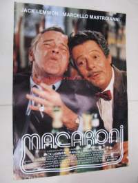 Macaroni -elokuvajuliste, Jack Lemmon, Marcello Mastroianni, Ettore Scola