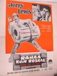 Jerry Lewis - rahaa kuin roskaa - Jerry som miljonär -elokuvajuliste, Joan Orben, Frank Tashlin