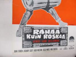 Jerry Lewis - rahaa kuin roskaa - Jerry som miljonär -elokuvajuliste, Joan Orben, Frank Tashlin