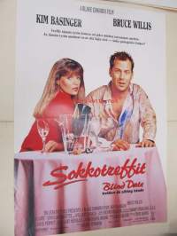 Sokkotreffit - Blind date, kvällen då allting hände - elokuvajuliste, Kim Basinger, bruce Willis, Blake Edwards