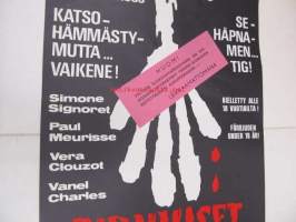 Pirulliset - De djävulska -elokuvajuliste, Simone Signoret, Paul Meurisse, Vera Clouzot