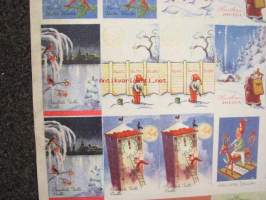 Paperikomppania, leikkaamaton joulukorttiarkki (pikkukortteja) vuodelta 1941