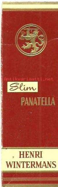 Henri Wintermans Slim Panatella, sikarilaatikon kansi   - tupakkaetiketti