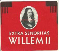 Extra Senoritas Willem II, sikarilaatikon kansi   - tupakkaetiketti