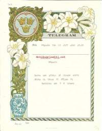 Telegram, Uddevalla 1926 - sähkösanoma