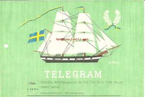 Telegram, Göteborg 1952 - sähkösanoma