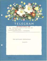 Telegram, Hälsingborg 1952 - sähkösanoma