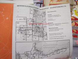 Saaristomeri 1980 liikenneyhteydet (aikataulut ym.) / Skärgårdshavet kommunikationer 1980 -kartta