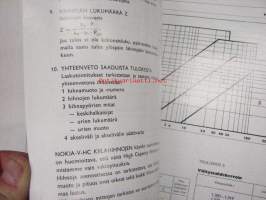 Nokia-V, V-HC ja kapeat kiilahihnat; mallit, käyttötavat, laskentaohjeet, tehonsiirtoarvot, pituustoleranssit, urapyörät, asennus- ja hoito-ohjeet