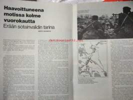 Kansa Taisteli 1969 nr 9, Pommihyökkäys vihollisen kaukopartiotukikohtaan, Valkeasaari - Mottori, haavoittuuneena motissa kolme vuorokautta (Martti Saarento JR 45)