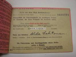 Suomen Matkatoimisto -matkalippuvihko 1939