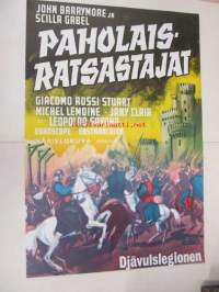 Paholaisratsastajat - Djävulslegionen -elokuvajuliste, John Barrymore, Scilla Gabel, Michel Lemoine