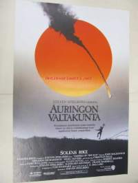 Auringon valtakunta - Solens rike -elokuvajuliste, John Malkovich, Miranda Richardson, Steven Spielberg