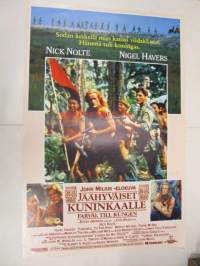 Jäähyväiset kuninkaalle - Farväl till kungen -elokuvajuliste, Nick Nolte, Nigel Havers, John Milius