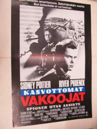 Kasvottomat vakoojat - Spioner utan ansikte -elokuvajuliste, Sidney Poitier, River Phoenix, Richard Benjamin