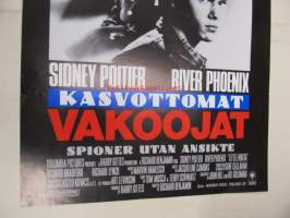 Kasvottomat vakoojat - Spioner utan ansikte -elokuvajuliste, Sidney Poitier, River Phoenix, Richard Benjamin