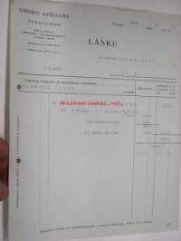 Georg Sjödahl, Helsinki / Niilo Tunturi, Turku, 11.6.1930 -asiakirja