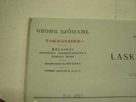 Georg Sjödahl, Helsinki / Niilo Tunturi, Turku, 19.6.1930 -asiakirja