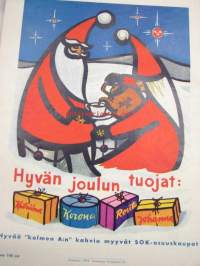 Kotimaan joulu 1959 -joululehti (Katriina, Rosita, Johanna, Korona -kahvimainos takasivulla)