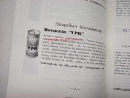 Teknokemiallisia tuotteita, käyttöohjeita, hinnasto 1961 / Teknokemiska preparat