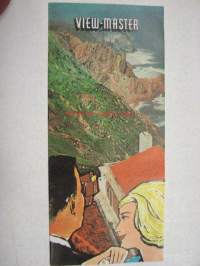 View-master -myyntiesite, taustapuolella kuvakiekkoluettelo 1960-61