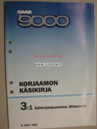 Saab 9000 3:1 Sähköjärjestelmä, mittaristo M 1985, 1986 -korjaamokirjasarjan osa
