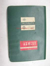 Rettig-Strengberg almanakka 1961 - Armiro Filter / Klubi 7 -mainokset takakannessa